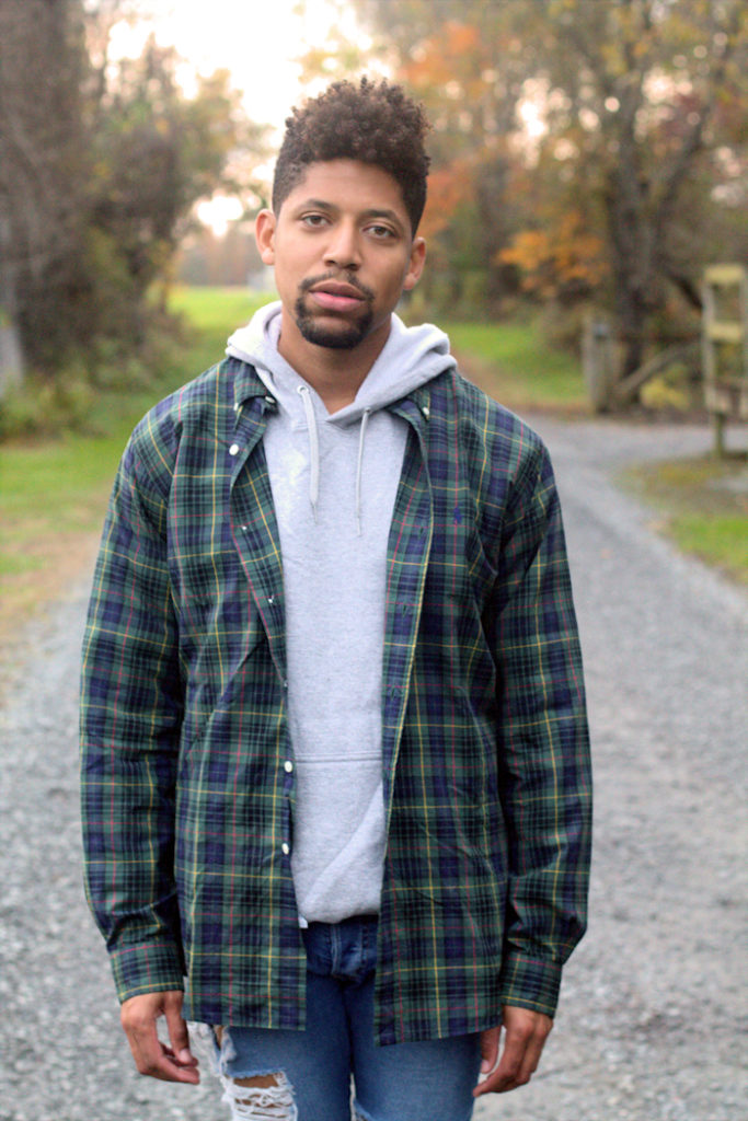 Flannel over hoodie guy sale