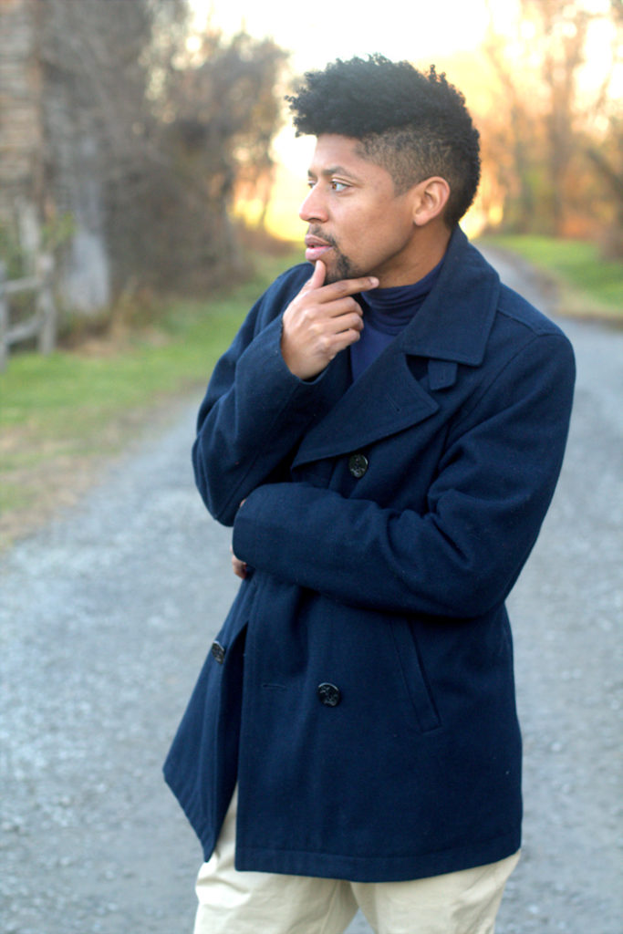 peacoat and turtleneck